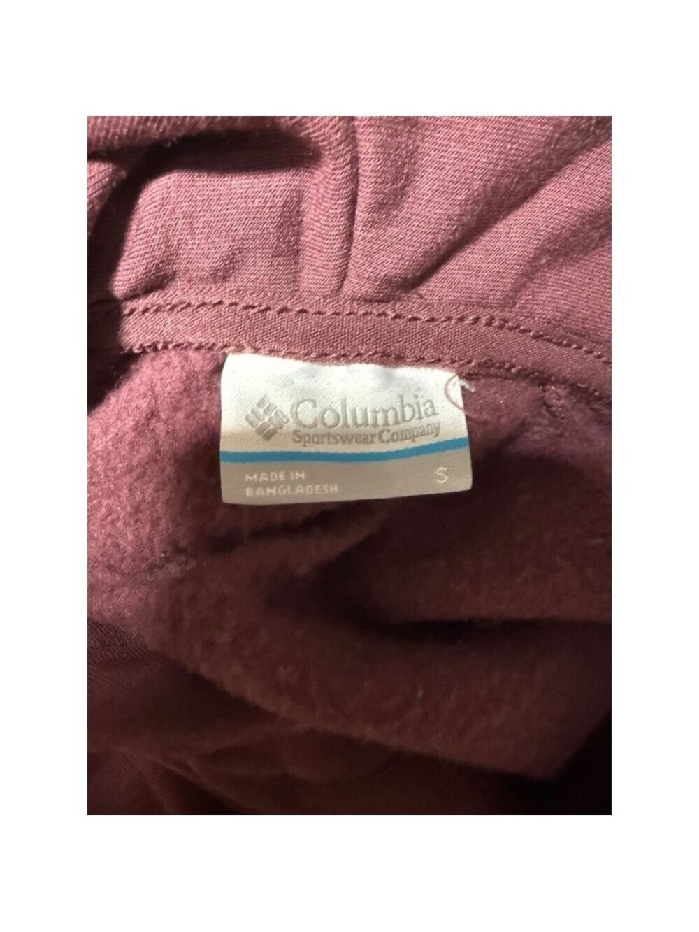 Women's Columbia Hoodie Size S Maroon - Picture 3 of 3